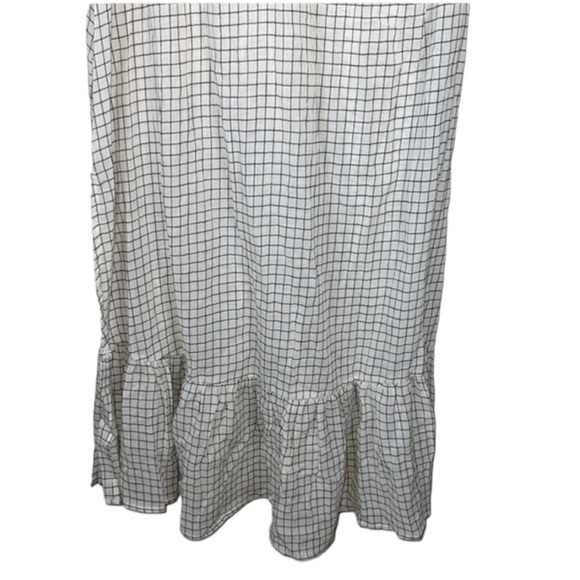 Eberjey Checkered Cream And Black Slit Swim Cover Up Swim Dress Size S - Picture 4 of 7